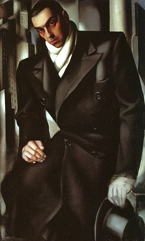 Portrait of Man in Overcoat painting - Tamara de Lempicka Portrait of Man in Overcoat art painting